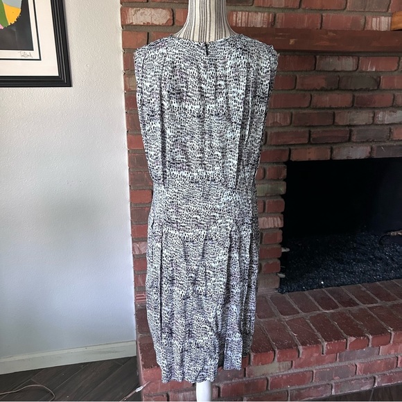 NWT Jigsaw Morning Sky Speckled Tide Dress Black White Sz 6 US - Picture 5 of 6